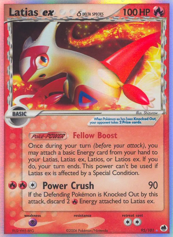 Latias ex δ #95 EX Dragon Frontiers Pokemon card