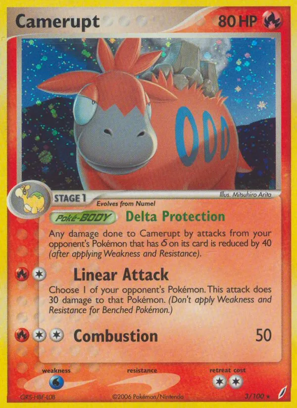 Camerupt #3 EX Crystal Guardians Pokemon card