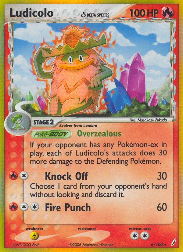 Ludicolo δ #6 EX Crystal Guardians Pokemon card
