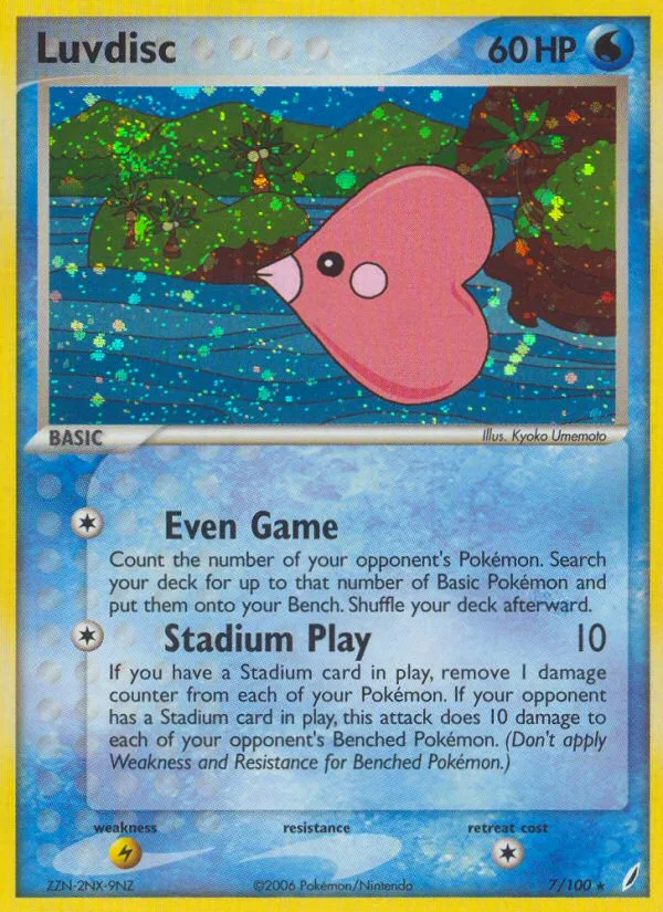 Luvdisc #7 EX Crystal Guardians Pokemon card