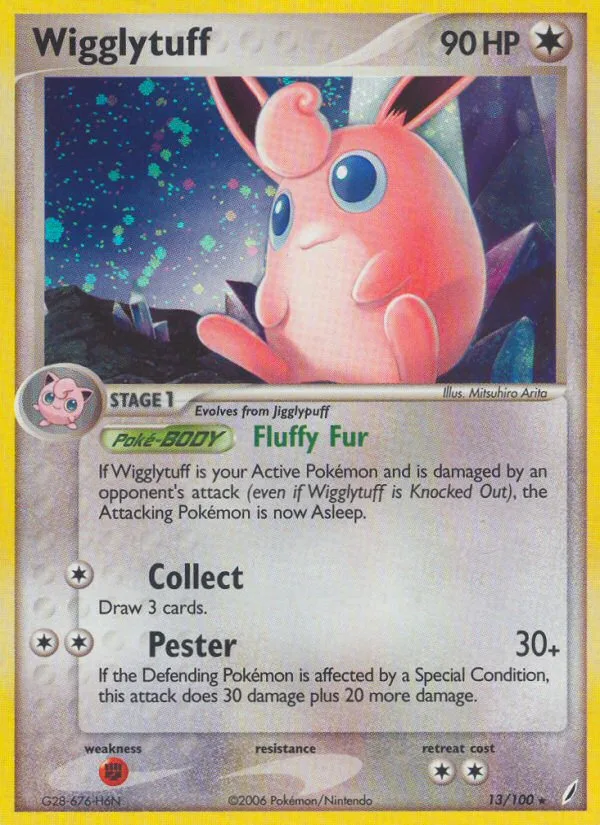 Wigglytuff #13 EX Crystal Guardians Pokemon card