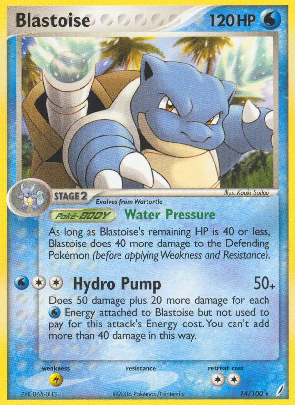 Blastoise #14 EX Crystal Guardians Pokemon card