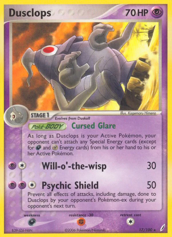 Dusclops #17 EX Crystal Guardians Pokemon card