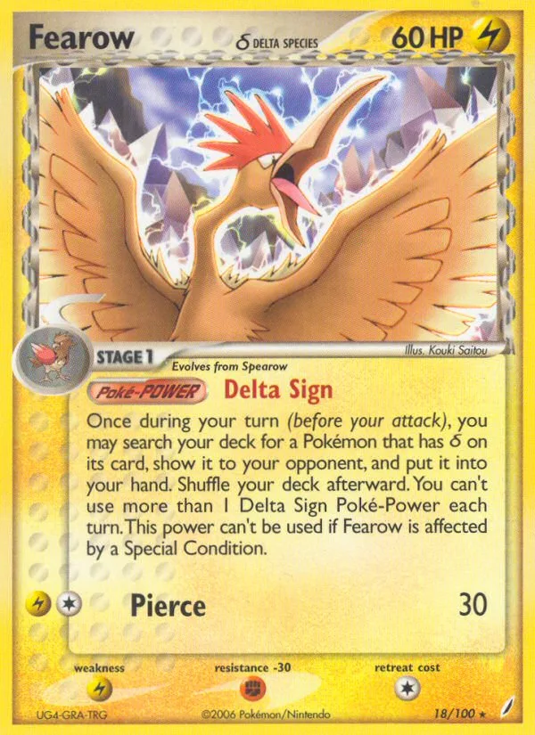 Fearow δ #18 EX Crystal Guardians Pokemon card
