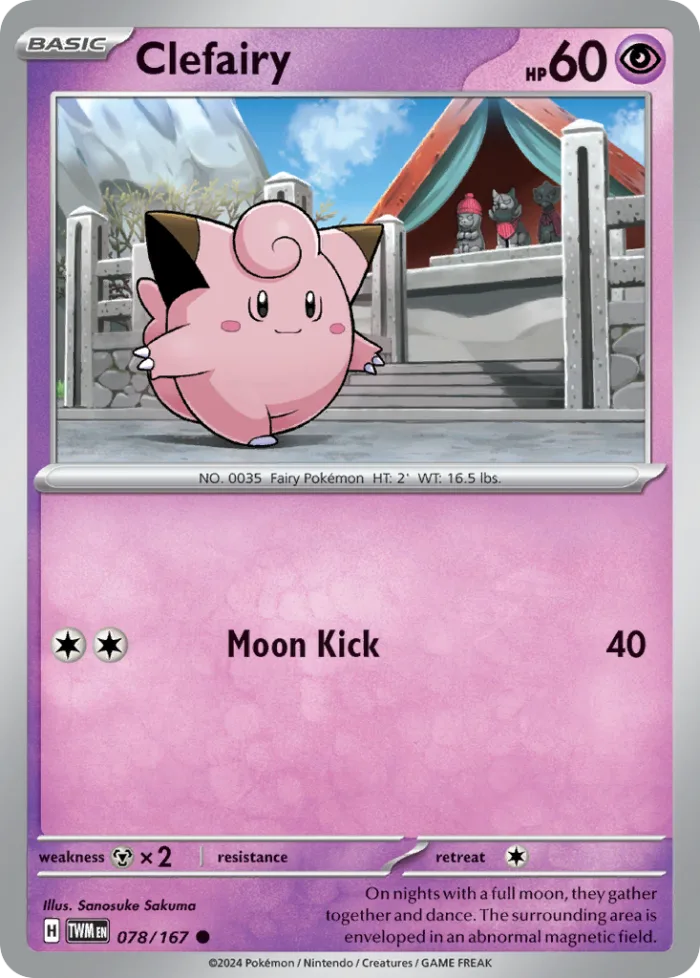 Clefairy #78 Twilight Masquerade Pokemon card