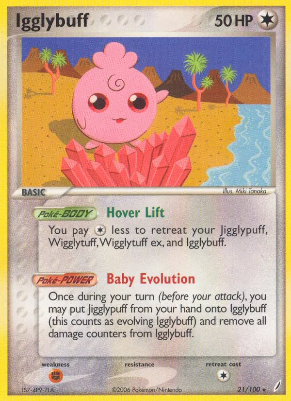 Igglybuff #21 EX Crystal Guardians Pokemon card
