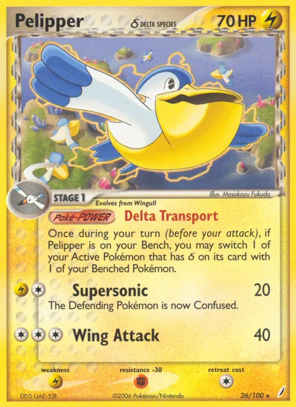 Pelipper δ #26 EX Crystal Guardians Pokemon card