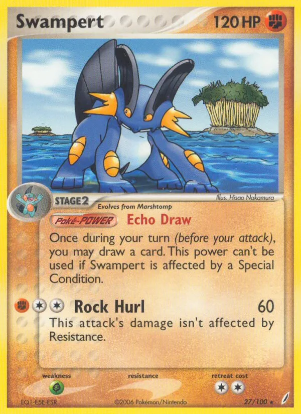 Swampert #27 EX Crystal Guardians Pokemon card