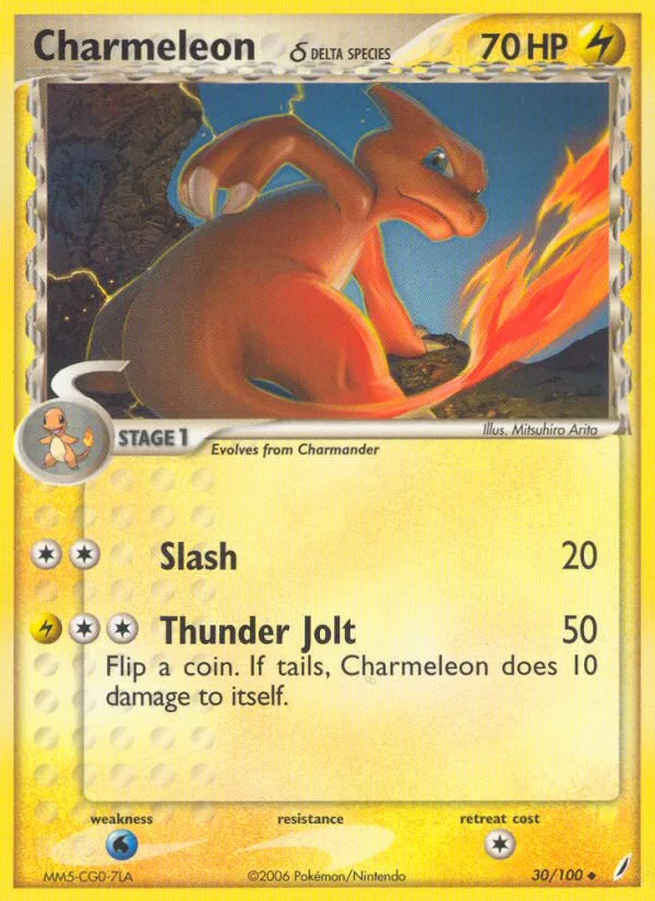 Charmeleon δ #30 EX Crystal Guardians Pokemon card
