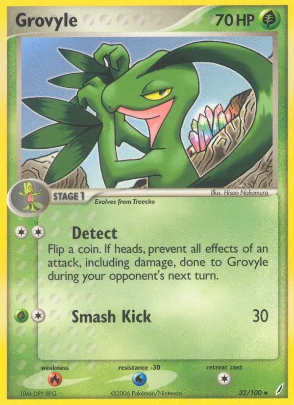Grovyle EX Crystal Guardians card