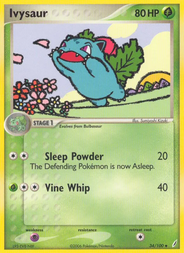 Ivysaur #34 EX Crystal Guardians Pokemon card