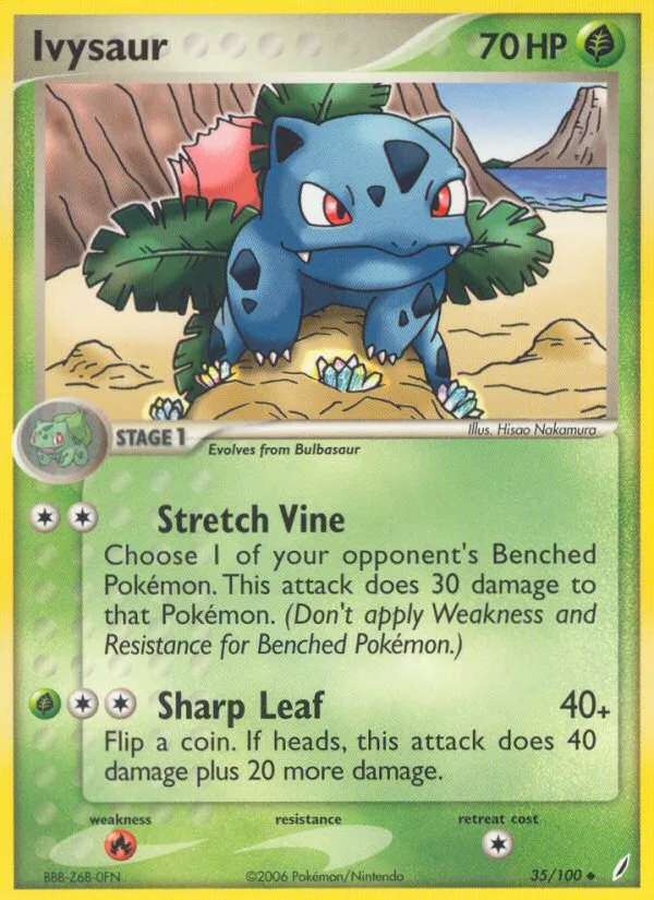 Ivysaur #35 EX Crystal Guardians Pokemon card