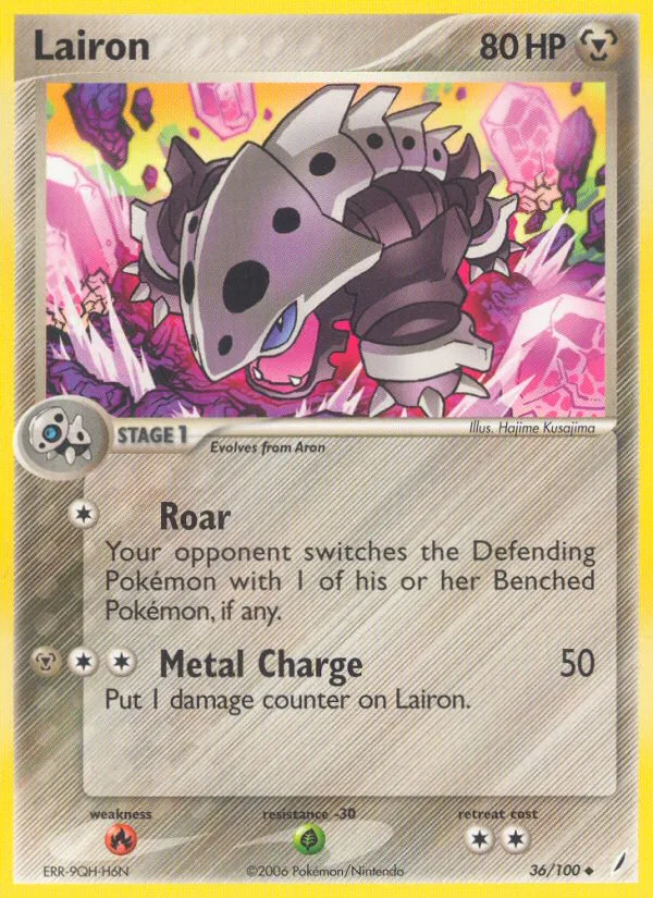Lairon #36 EX Crystal Guardians Pokemon card