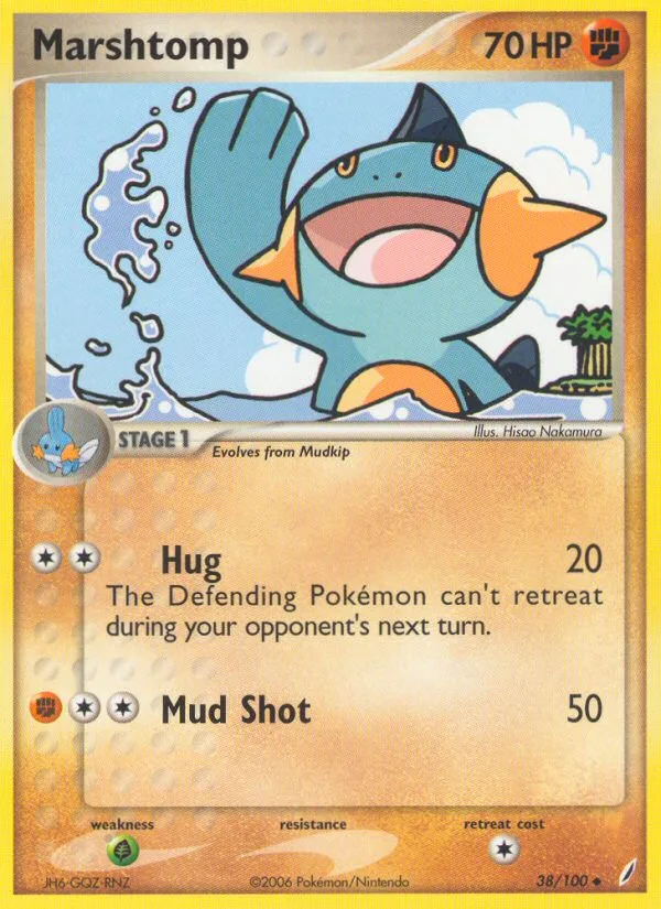 Marshtomp EX Crystal Guardians card