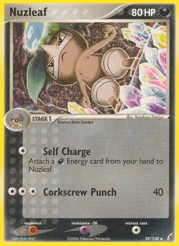 Nuzleaf #39 EX Crystal Guardians Pokemon card