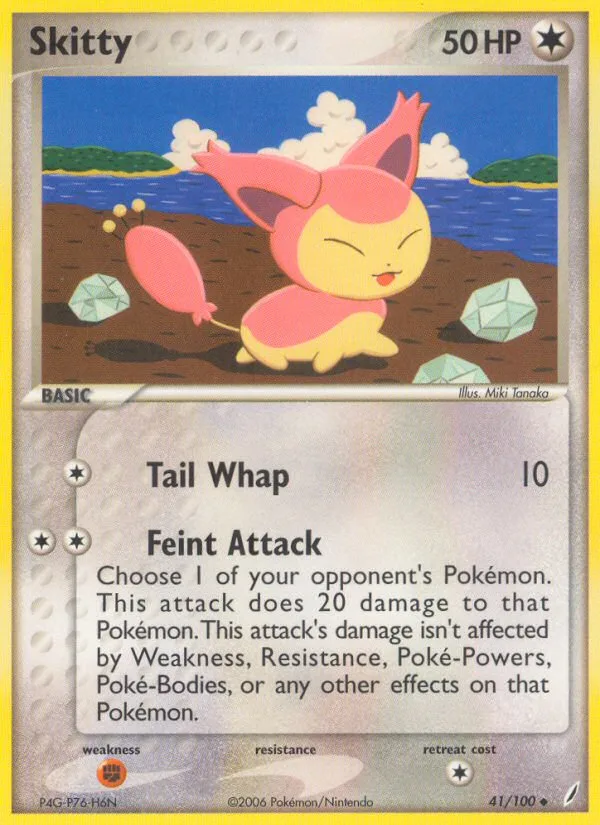 Skitty #41 EX Crystal Guardians Pokemon card