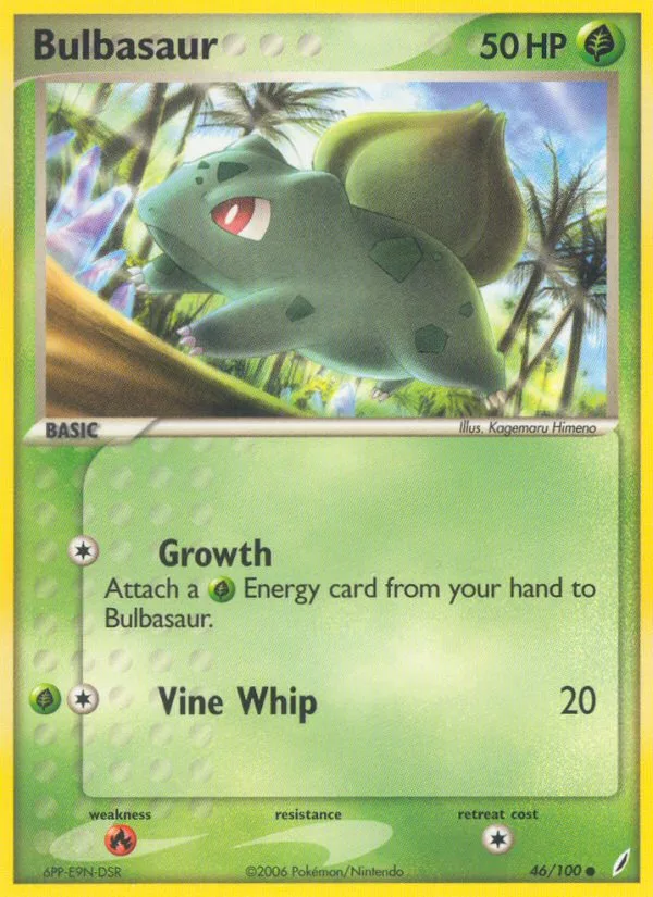 Bulbasaur #46 EX Crystal Guardians Pokemon card