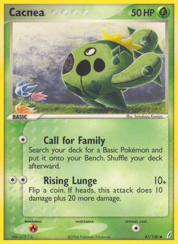 Cacnea #47 EX Crystal Guardians Pokemon card