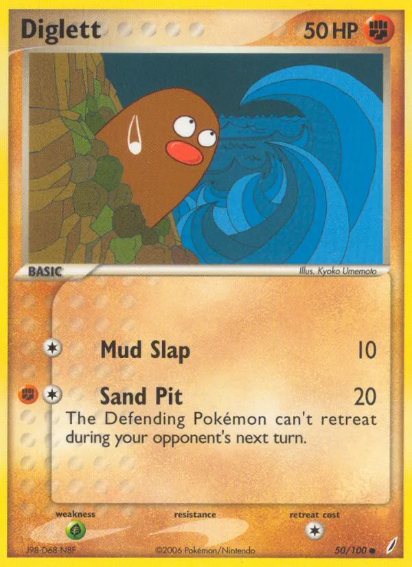 Diglett #50 EX Crystal Guardians Pokemon card