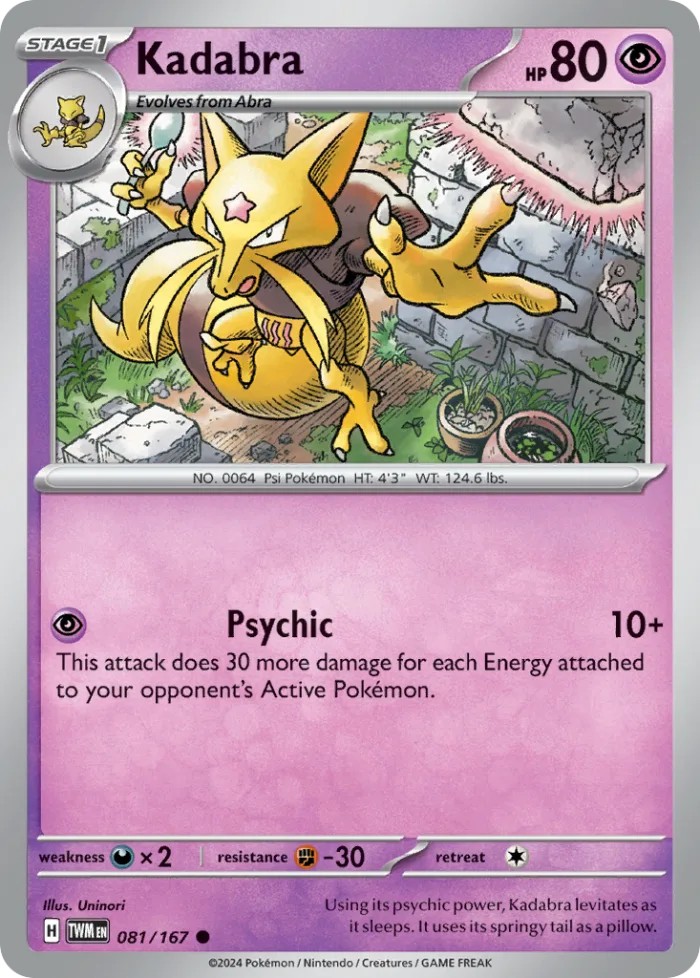Kadabra #81 Twilight Masquerade Pokemon card