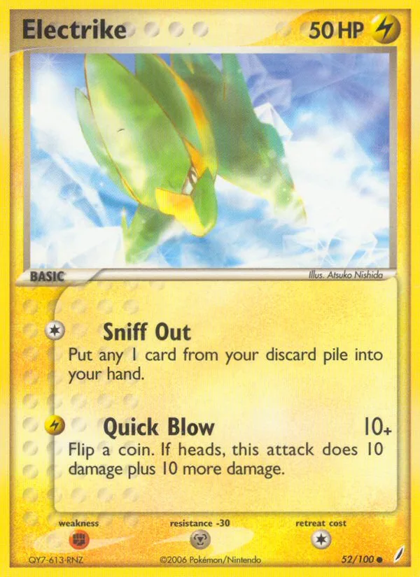 Electrike #52 EX Crystal Guardians Pokemon card