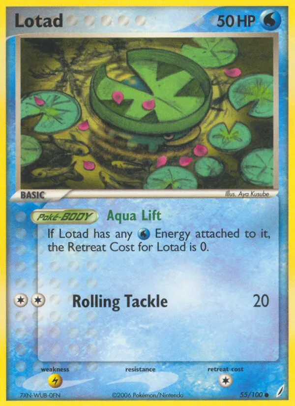Lotad #55 EX Crystal Guardians Pokemon card