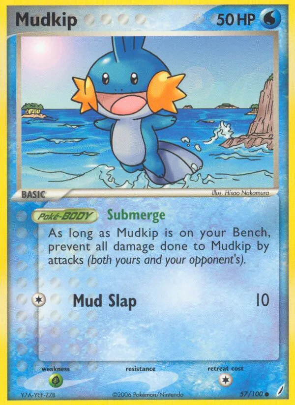 Mudkip #57 EX Crystal Guardians Pokemon card