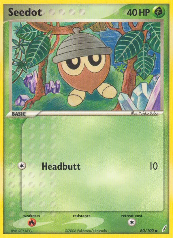 Seedot #60 EX Crystal Guardians Pokemon card