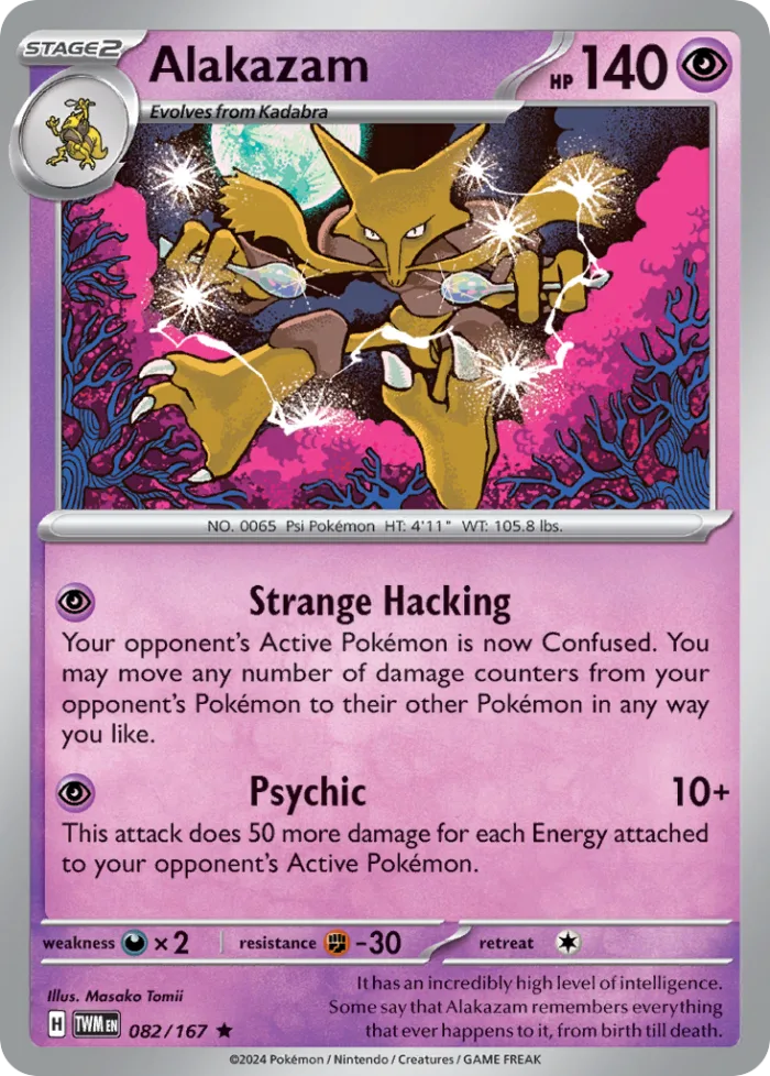 Alakazam #82 Twilight Masquerade Pokemon card