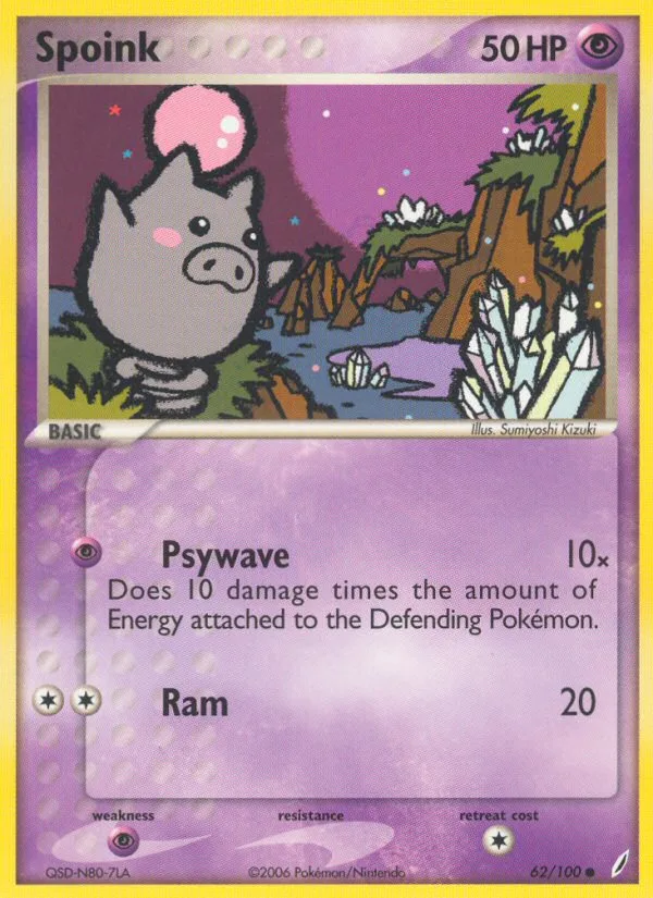 Spoink EX Crystal Guardians card