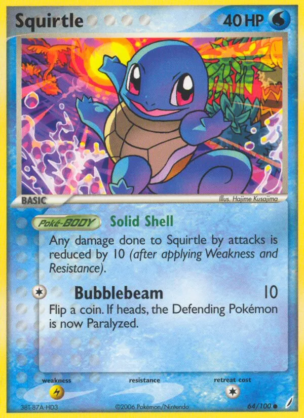Squirtle #64 EX Crystal Guardians Pokemon card