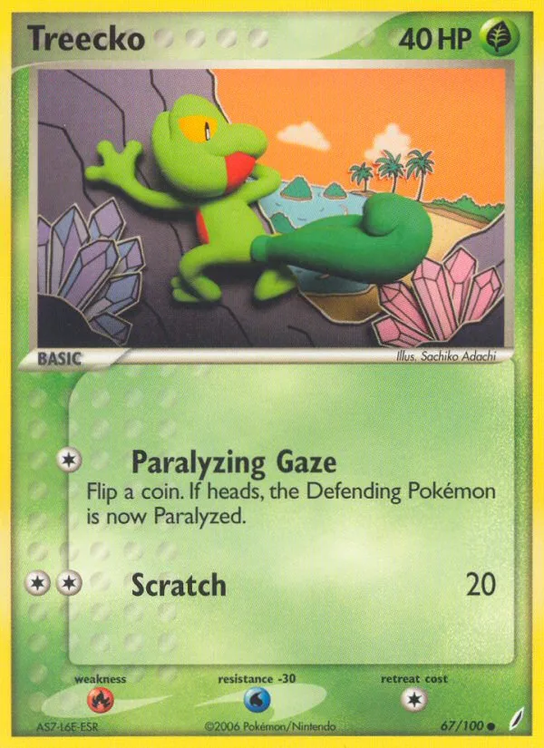 Treecko #67 EX Crystal Guardians Pokemon card
