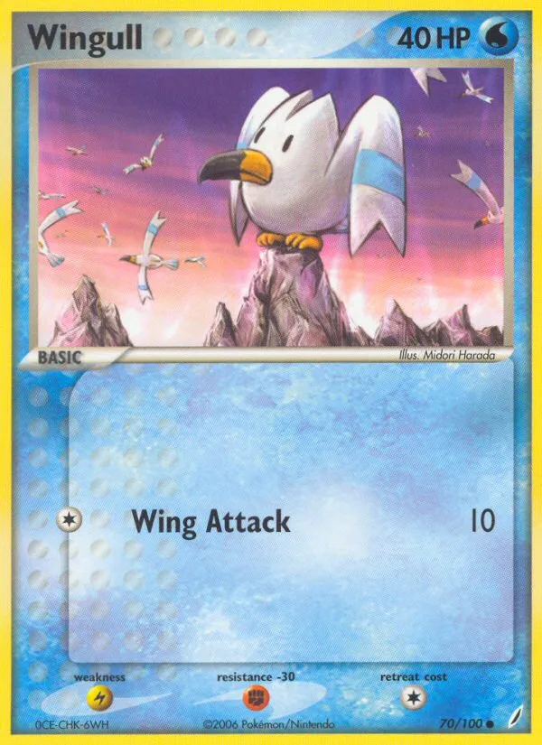 Wingull #70 EX Crystal Guardians Pokemon card