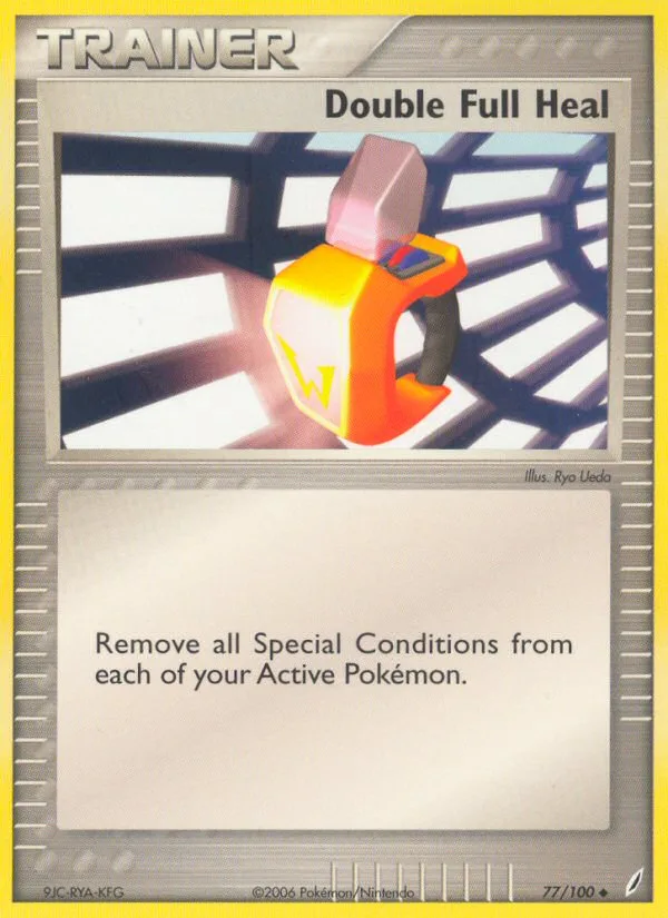 Double Full Heal #77 EX Crystal Guardians Pokemon card