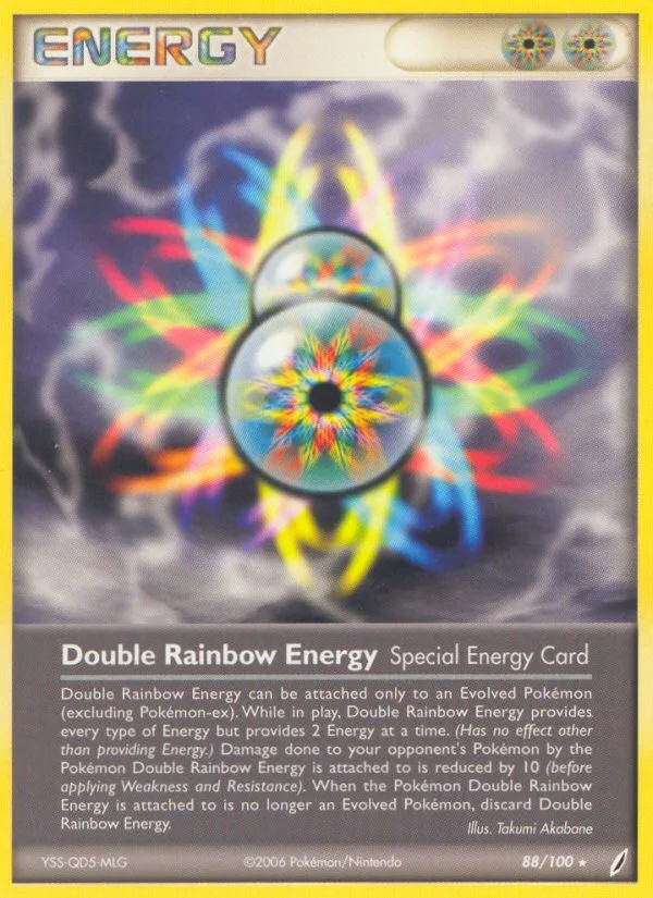 Double Rainbow Energy #88 EX Crystal Guardians Pokemon card