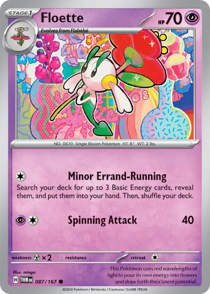 Floette #87 Twilight Masquerade Pokemon card