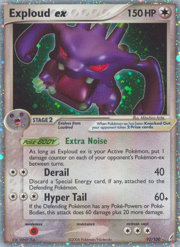 Exploud ex #92 EX Crystal Guardians Pokemon card