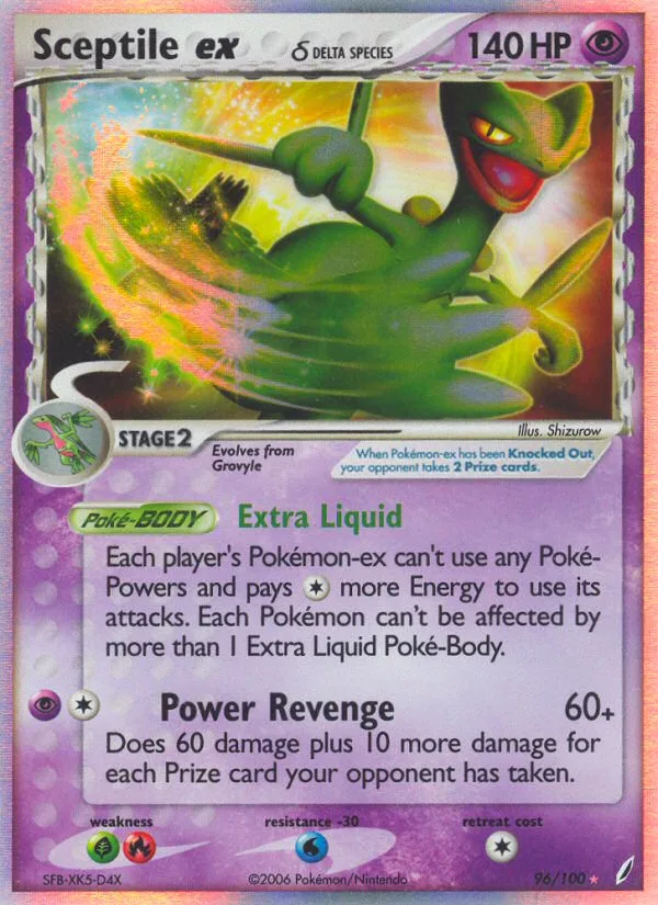 Sceptile ex δ #96 EX Crystal Guardians Pokemon card
