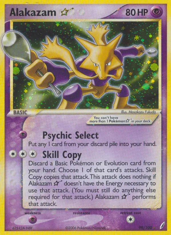 Alakazam ★ #99 EX Crystal Guardians Pokemon card