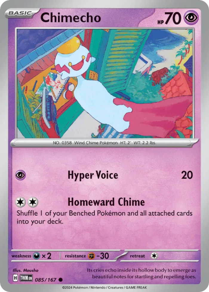 Chimecho #85 Twilight Masquerade Pokemon card