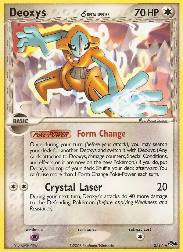 Deoxys δ #2 POP Series 4 Pokemon card