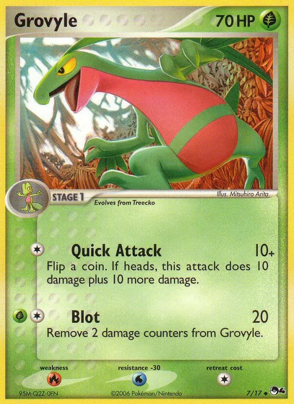 Grovyle #7 POP Series 4 Pokemon card
