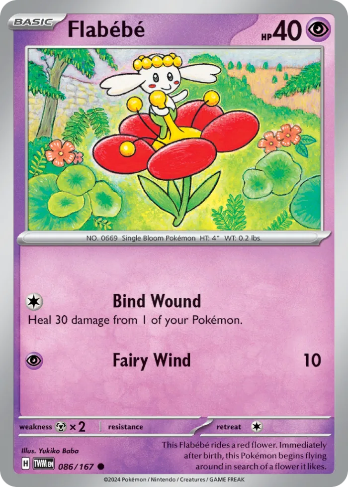 Flabébé #86 Twilight Masquerade Pokemon card