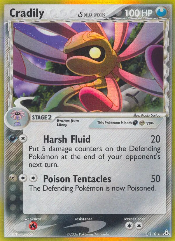 Cradily δ #2 EX Holon Phantoms Pokemon card