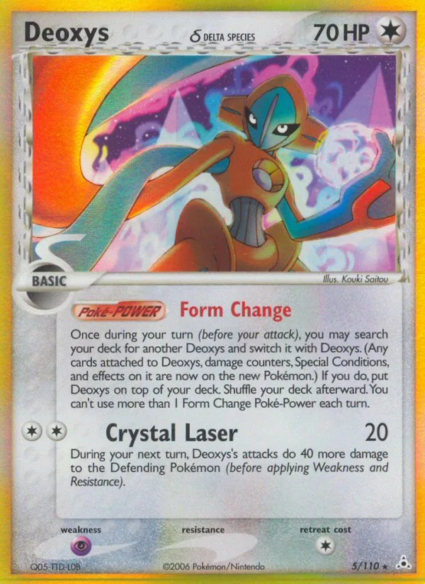 Deoxys δ #5 EX Holon Phantoms Pokemon card