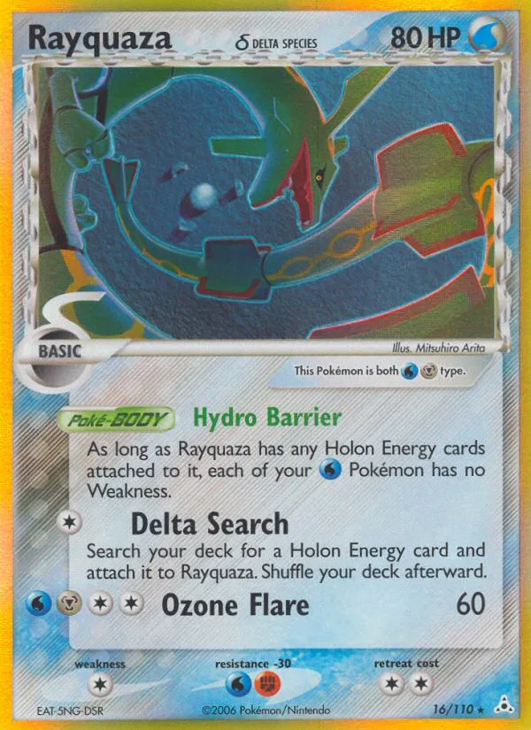 Rayquaza δ #16 EX Holon Phantoms Pokemon card