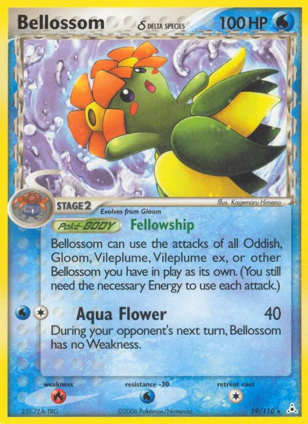 Bellossom δ #19 EX Holon Phantoms Pokemon card
