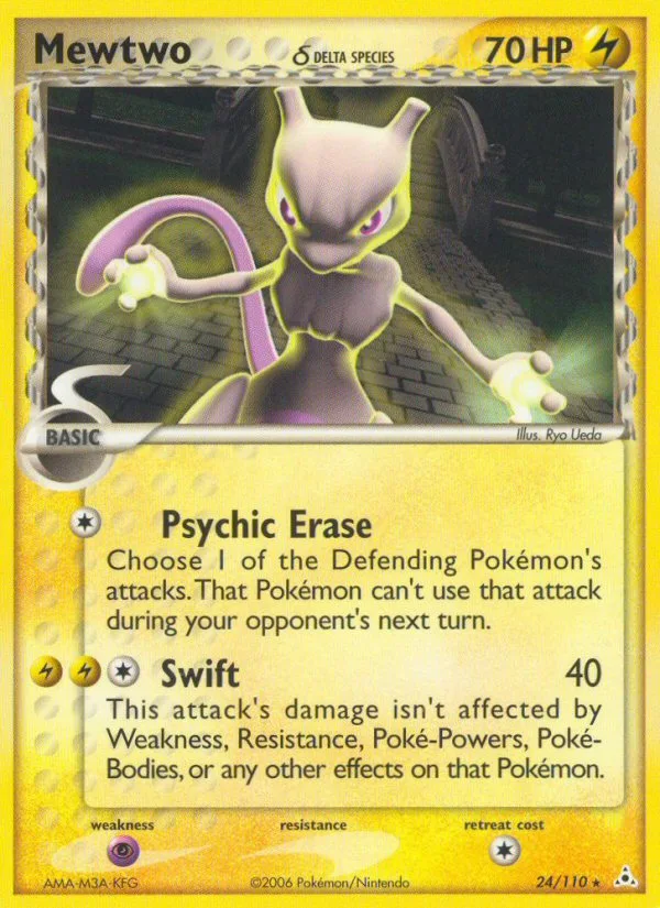 Mewtwo δ #24 EX Holon Phantoms Pokemon card