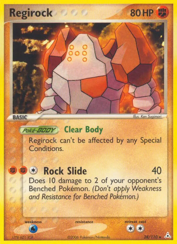 Regirock #28 EX Holon Phantoms Pokemon card