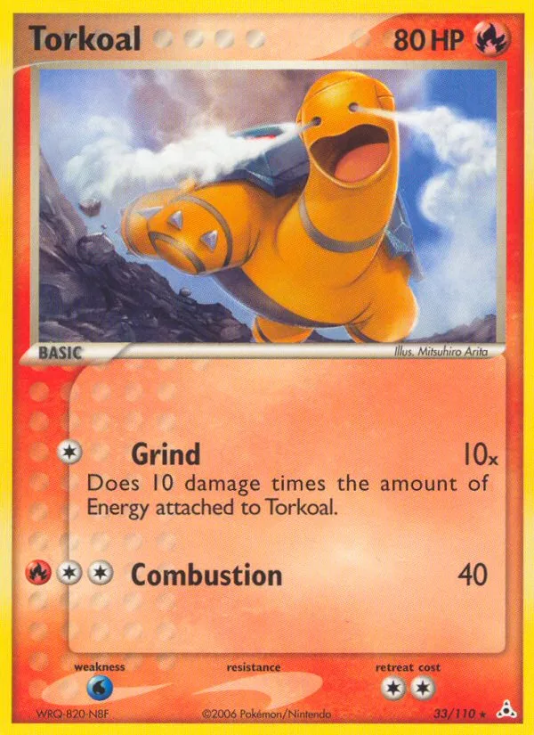 Torkoal #33 EX Holon Phantoms Pokemon card